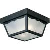 Progress Lighting P5744-31 Non-Metallic Ceiling Light with 1-Piece White Acrylic Diffuser, Black(Textured Black)