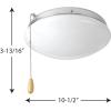 Progress Lighting Two-Light Universal Opal Glass Fan Light Kit, Graphite(Polished Chrome)
