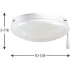 Progress Lighting Two-Light Universal Opal Glass Fan Light Kit, Graphite(White)
