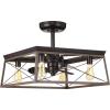 Briarwood Collection 22-Inch 3-Blade AC Motor Farmhouse Ceiling Fan Galvanized(Antique Bronze)