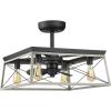 Briarwood Collection 22-Inch 3-Blade AC Motor Farmhouse Ceiling Fan Galvanized(Graphite)