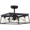 Briarwood Collection 22-Inch 3-Blade AC Motor Farmhouse Ceiling Fan Galvanized(Matte Black)