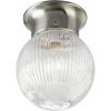 Progress Lighting 1-Light Glass Globe 6-3/8″ Close-to-Ceiling, Indoor, P3599-20, Antique Bronze(Nickel)