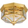 Progress Lighting 3-Light Beveled Glass 9-3/4″ Close-to-Ceiling, Indoor, P5788-20, Antique Bronze(Brass)