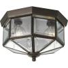 Progress Lighting 3-Light Beveled Glass 9-3/4″ Close-to-Ceiling, Indoor, P5788-20, Antique Bronze(Bronze)