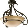 Progress Lighting 3-Light Foyer Pendant, Torino Collection, Indoor, P3843-09, Brushed Nickel(Bronze)