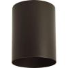 Progress Lighting 5-Inch Cylinder Outdoor Ceiling Light, 1-Light Modern Flush Mount Ceiling Fixture, Interior and Exterior Lighting for Home or Porch, Aluminum Construction, White, P5774-30(Antique Bronze)
