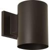 Progress Lighting 5-Inch Cylinder Outdoor Wall Sconce, 1-Light Modern Wall Mount Light, Interior and Exterior Lighting for Home or Porch, Aluminum Construction, Antique Bronze (P5674-20)(Antique Bronze)