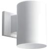 Progress Lighting 5-Inch Cylinder Outdoor Wall Sconce, 1-Light Modern Wall Mount Light, Interior and Exterior Lighting for Home or Porch, Aluminum Construction, Antique Bronze (P5674-20)(White (Halogen PAR30))