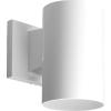 Progress Lighting 5-Inch Cylinder Outdoor Wall Sconce, 1-Light Modern Wall Mount Light, Interior and Exterior Lighting for Home or Porch, Polycarbonate, Good for Coastal Areas, White (P5712-30)(White)