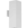 Progress Lighting 6-Inch Aluminum Outdoor Up/Down Wall Lantern Light, Square Collection, Matte Black, P5644-31(White)
