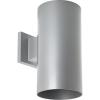 Progress Lighting 6-Inch Cylinder Outdoor LED Wall Sconce, 1-Light Modern Wall Mount LED Light, Interior and Exterior Lighting for Home or Porch, Aluminum, Black (P5641-31/30K)(Metallic Gray)