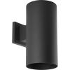 Progress Lighting 6-Inch Cylinder Outdoor LED Wall Sconce, 1-Light Modern Wall Mount LED Light, Interior and Exterior Lighting for Home or Porch, Aluminum, Black (P5641-31/30K)(Black)