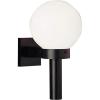 Progress Lighting Acrylic Globe 1-Light Shatter-Resistant Acrylic Shade Modern Outdoor Wall Lantern Light, Outdoor, P5626-60, Matte Black
