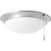 Progress Lighting AirPro Collection Four-Light Ceiling Fan Light, Brushed Nickel(Brushed Nickel)