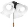 Progress Lighting AirPro Collection Four-Light Ceiling Fan Light, Brushed Nickel(Graphite)