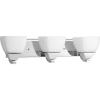 Progress Lighting Appeal Collection 3-Light Etched White Glass Modern Bath Vanity Light Brushed Nickel(Chrome)