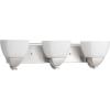 Progress Lighting Appeal Collection 3-Light Etched White Glass Modern Bath Vanity Light Brushed Nickel(Nickel)