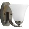 Progress Lighting P2010-09 Adorn Etched Glass Traditional Bath Vanity Light, 21.5 in x 7.5 in x 6.625 in, 3-Light, Brushed Nickel(Antique Bronze)