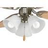Progress Lighting P2600-20WB Fan Light Kit, Brown(Brushed Nickel)