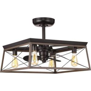 Briarwood Collection 22-Inch 3-Blade AC Motor Farmhouse Ceiling Fan Galvanized(Antique Bronze)