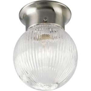 Progress Lighting 1-Light Glass Globe 6-3/8″ Close-to-Ceiling, Indoor, P3599-20, Antique Bronze(Nickel)