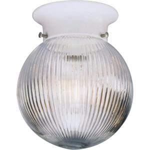 Progress Lighting 1-Light Glass Globe 6-3/8″ Close-to-Ceiling, Indoor, P3599-20, Antique Bronze(White)