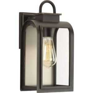 Progress Lighting 1-Light Small Wall Lantern, Refuge Collection, Outdoor, P6030-108, Oil Rubbed Bronze