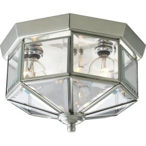 Progress Lighting 3-Light Beveled Glass 9-3/4″ Close-to-Ceiling, Indoor, P5788-20, Antique Bronze(Nickel)