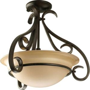 Progress Lighting 3-Light Foyer Pendant, Torino Collection, Indoor, P3843-09, Brushed Nickel(Bronze)