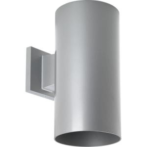 Progress Lighting 6-Inch Cylinder Outdoor LED Wall Sconce, 1-Light Modern Wall Mount LED Light, Interior and Exterior Lighting for Home or Porch, Aluminum, Black (P5641-31/30K)(Metallic Gray)