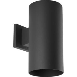 Progress Lighting 6-Inch Cylinder Outdoor LED Wall Sconce, 1-Light Modern Wall Mount LED Light, Interior and Exterior Lighting for Home or Porch, Aluminum, Black (P5641-31/30K)(Black)