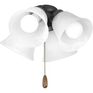 Progress Lighting AirPro Collection Four-Light Ceiling Fan Light, Brushed Nickel(Graphite)