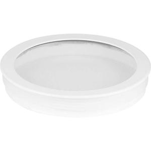 Progress Lighting Clear Glass Lens Collection Rim Coated Wet Location Outdoor Light Protection, 6 Inch Round, Black (P860046-031)(White)