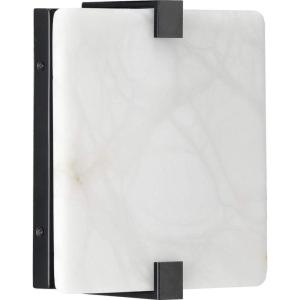 Progress Lighting LED Alabaster Stone Black ADA Wall Sconce 8.50×8.00×8.00(Black)