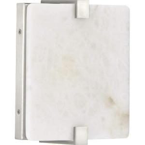Progress Lighting LED Alabaster Stone Black ADA Wall Sconce 8.50×8.00×8.00(Nickel)