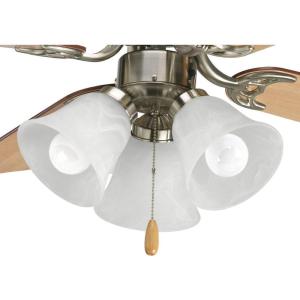 Progress Lighting P2600-20WB Fan Light Kit, Brown(Brushed Nickel)
