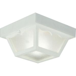 Progress Lighting P5744-31 Non-Metallic Ceiling Light with 1-Piece White Acrylic Diffuser, Black(White)