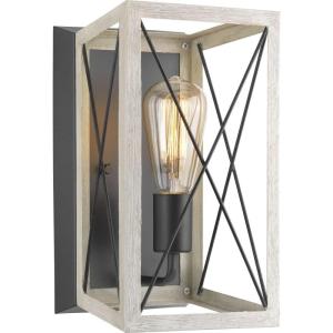 Progress Lighting P710012-143 Briarwood Graphite One-Light Wall Sconce, , Black(Graphite)
