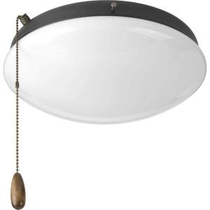 Progress Lighting Two-Light Universal Opal Glass Fan Light Kit, Graphite(Graphite)