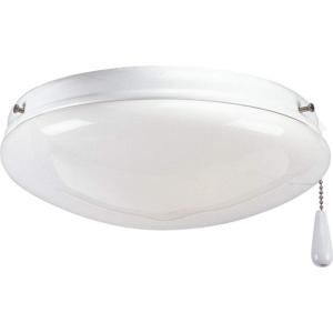 Progress Lighting Two-Light Universal Opal Glass Fan Light Kit, Graphite(White)