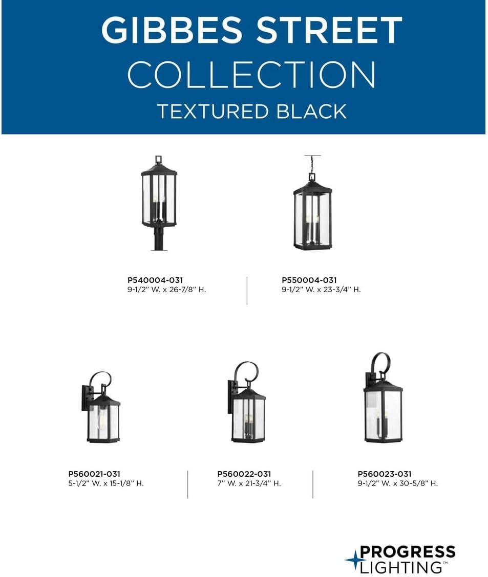 image:imageGibbes Street Collection 3Light Clear Beveled Glass New Traditional Outdoor Large Wall Lantern Light Textured BlackTextured Black