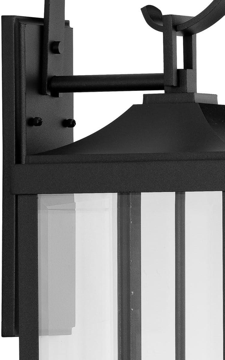 image:imageGibbes Street Collection 3Light Clear Beveled Glass New Traditional Outdoor Large Wall Lantern Light Textured BlackTextured Black