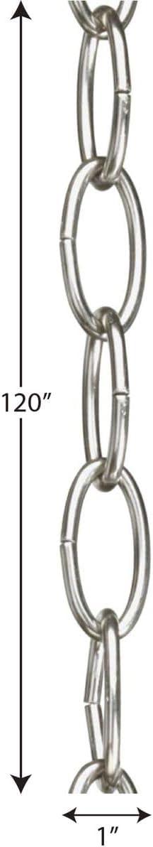 image:imageProgress Lighting Accessory Chain 10 of 9 Gauge Chain Indoor amp Outdoor P875709 Brushed Nickel