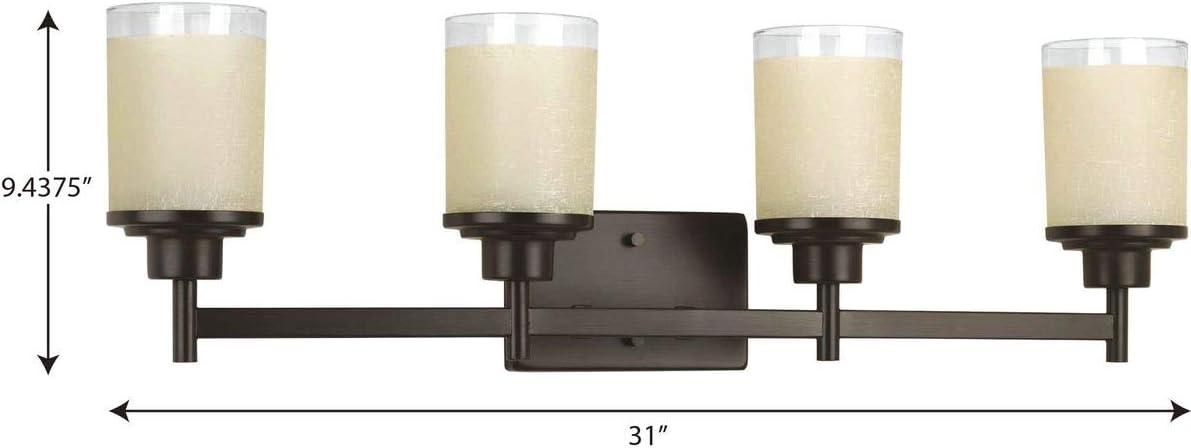 image:imageProgress Lighting Alexa Collection 4Light Etched Opal Glass Modern Bath Vanity Light Brushed NickelAntique Bronze