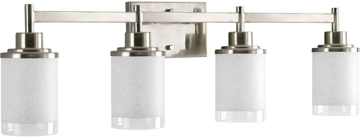 image:imageProgress Lighting Alexa Collection 4Light Etched Opal Glass Modern Bath Vanity Light Brushed NickelBrushed Nickel