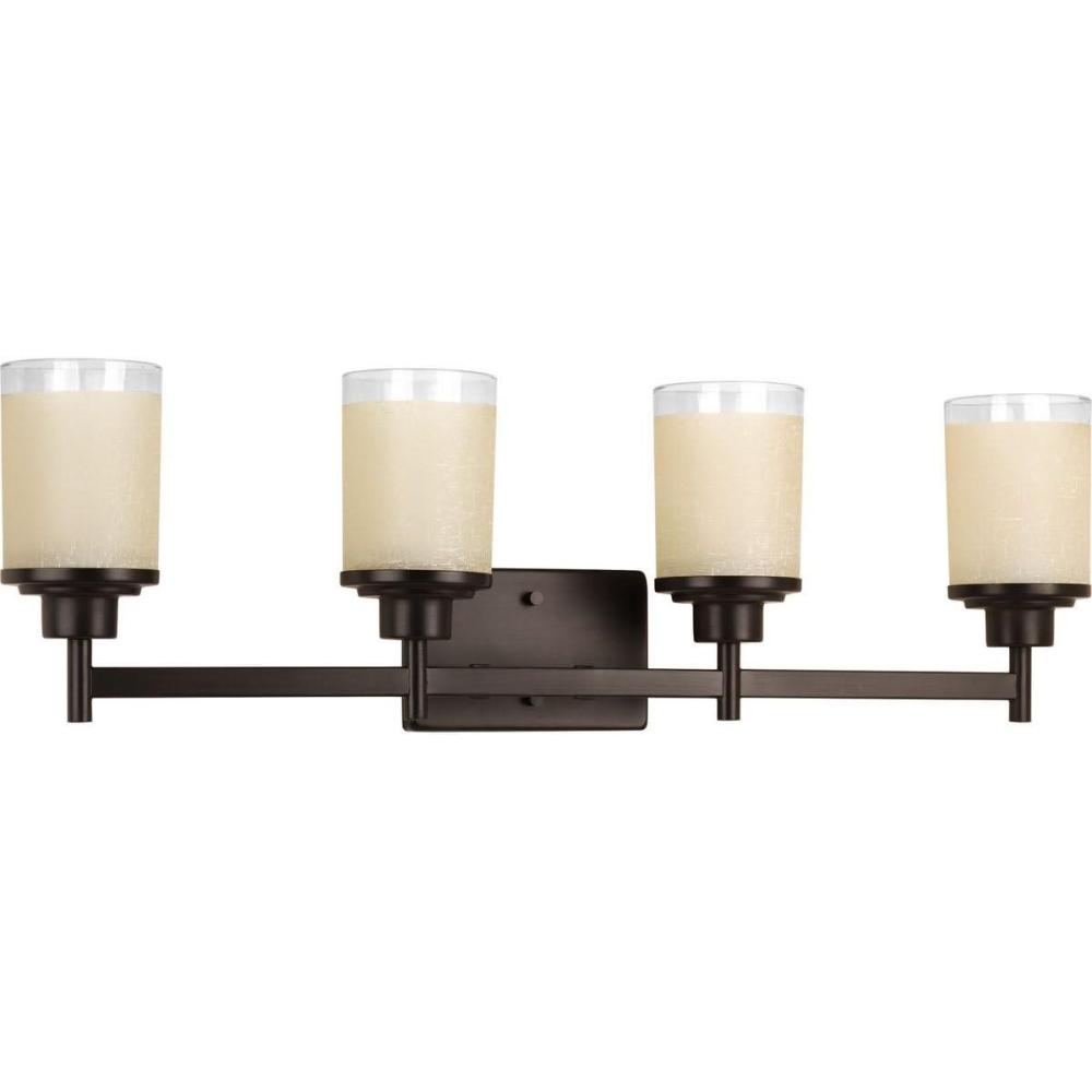 image:imageProgress Lighting Alexa Collection 4Light Etched Opal Glass Modern Bath Vanity Light Brushed NickelAntique Bronze