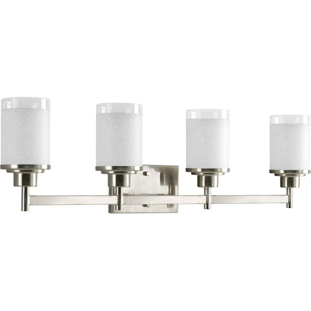 image:imageProgress Lighting Alexa Collection 4Light Etched Opal Glass Modern Bath Vanity Light Brushed NickelBrushed Nickel
