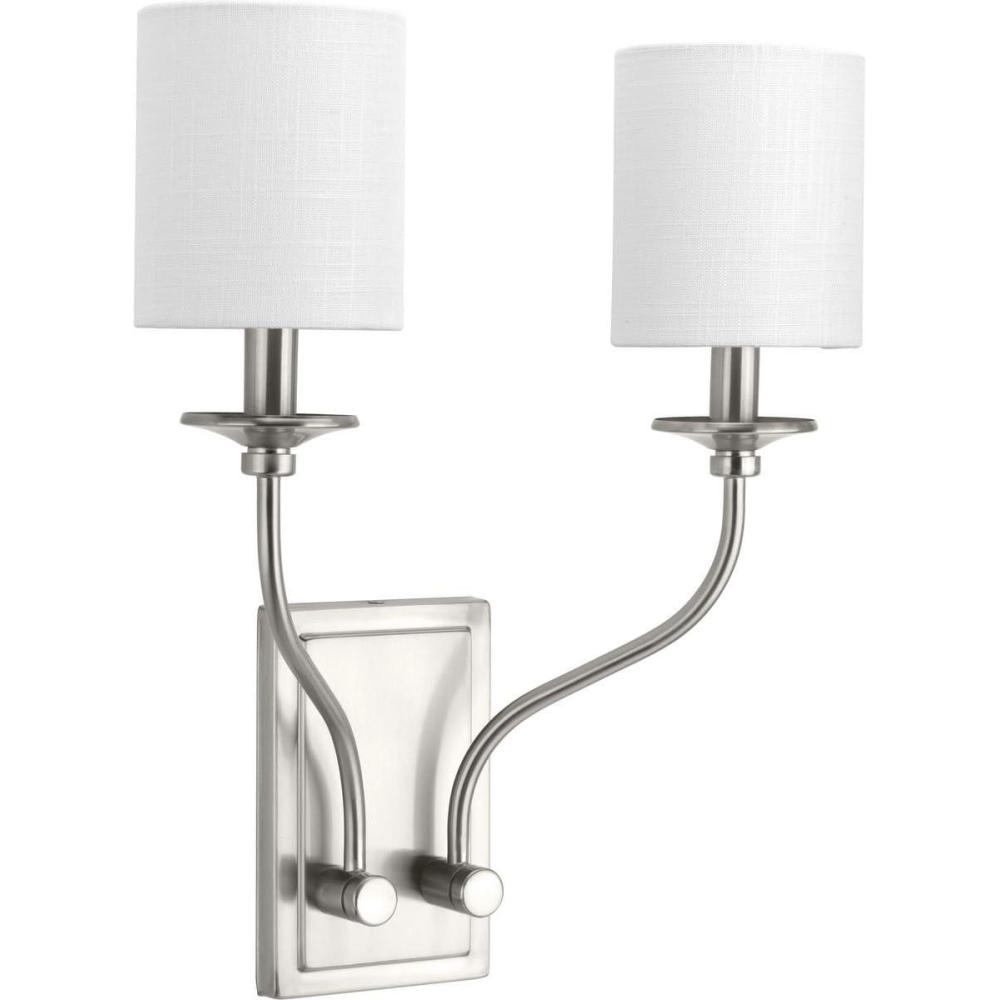 image:imageProgress Lighting Bonita Collection Brushed Nickel TwoLight Wall SconceNickel