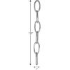 Progress Lighting Accessory Chain – 10′ of 9 Gauge Chain, Indoor & Outdoor, P8757-77, Forged Bronze(Polished Chrome)
